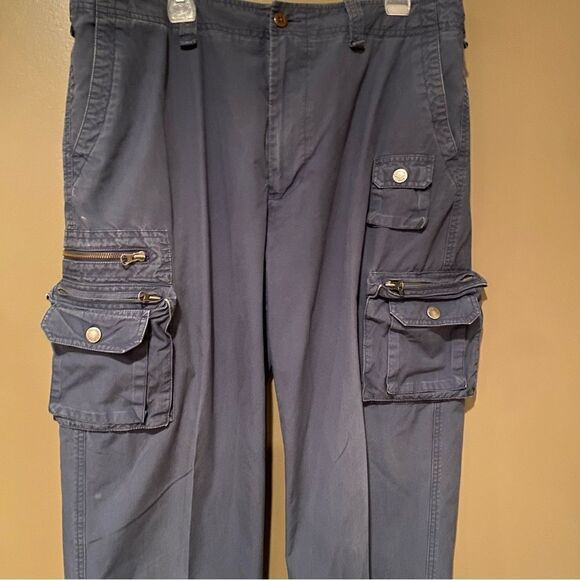Daniel Creamieux Navy Cargo Pants Size 36/30 - Picture 2 of 5